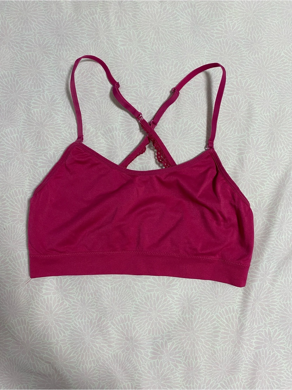 Seamless Fuchsia Strappy Bralette - Soft Everyday Support